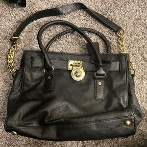 Black leather Michael Kors handbag